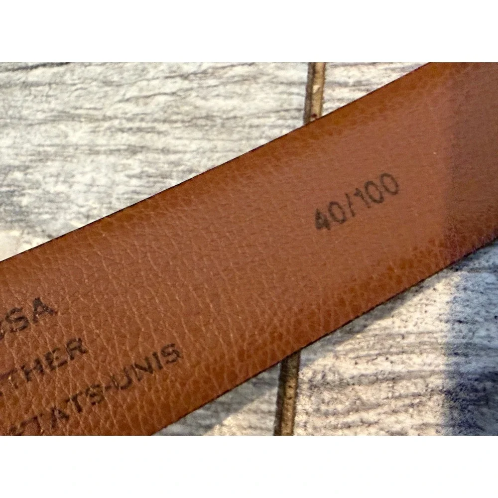 Genuine Italian Leather USA 1107-001 Dress Belt Mens 40 Black Handcrafted NWOT‎